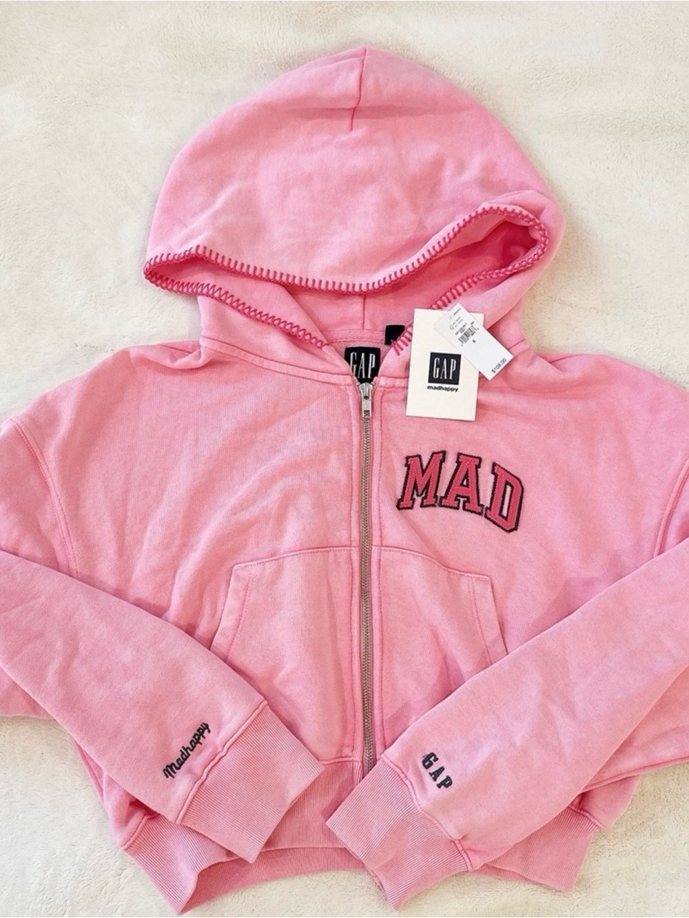 GAP Pink 'MAD' Zip Hoodie